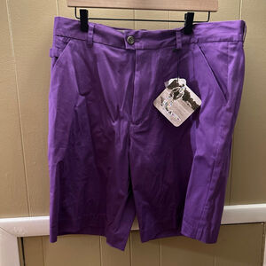 Royal & Awesome Golf Men’s Chino Flat Front Shorts Size 36 Purple